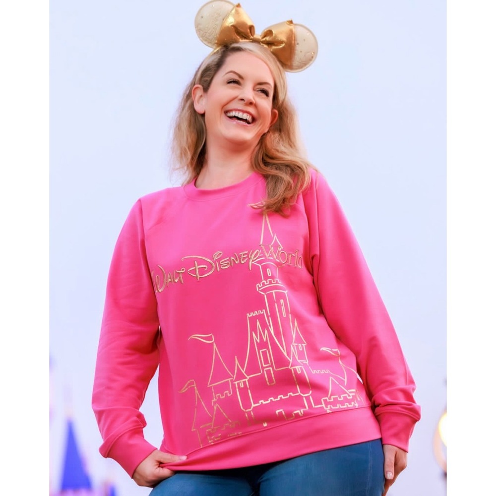 2026 Pink Magic Kingdom Castle Sweatsuit Set size Medium